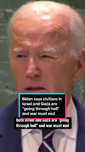 "End this war." President Biden tells the UN General Assembly that "now is  the time" for Israel and Hamas to finalize the terms a cease-fire and  hostage deal. #gaza #isrsel
