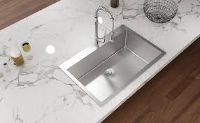 We offer these sinks in various design, colors and shape to various industries. Mensarjor Topmount Kitchen Sink 33 X 22 Inch Drop In Or Topmount 16 Gauge R10 Sus304 Stainless Steel Topmount Kitchen Sink Single Bowl 33 X 22 X 10 Inch Amazon Com