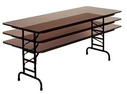 Adjustable Height Melamine Top Folding Table 36 D X 96 W Cfa3696m Crl Adjustable Height Table Folding Table Adjustable Table