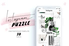 Instagram Puzzle Template Instagram Mockup Instagram Template Instagram Grid