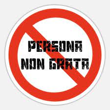 The persona non grata trope as used in popular culture. Persona Non Grata Sticker Spreadshirt