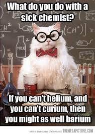 Sick Chemistry Joke Nerdy Jokes Nerd Humor Chemistry Cat