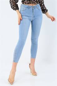 44 95 Tl Mavi Tas Islemeli Bayan Kot Pantolon 28078b Modamizbir 2020 Kadin Kiyafetleri Pantolon Moda