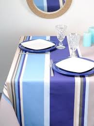 2 Coloris Disponibles Stof Nappe Enduite A Rayures Sebastian 100 Coton Nappe Nappe Lin Enduire