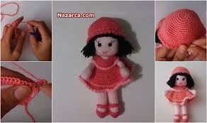 Amigurumi Oyuncak Orgu Bebek Yapimi Turkce Videolu Anlatimli Nazarca Com Tig Isleri Oyuncak Bebek Saci Orgu