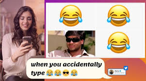 Conveys a wide range of positive, happy, and friendly… Desi Tweeple Can T Get Enough Of When You Accidentally Type Meme Trending News The Indian Express