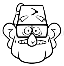 How To Draw Stan Pines Easy Step 7 Fall Drawings Easy Drawings Mini Drawings