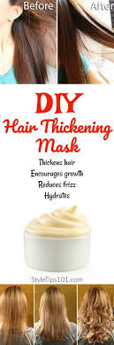 How To Thicken Hair A Rich Diy Mask Epaissir Les Cheveux Coiffure Cheveux Epais Masque Capillaire Diy