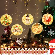 Reindeer christmas decorations indoor windows how they are installed. Amazon Com Bloomwin Christmas String Lights Led Decorative Novelty Hanging 3d Lights With Usb For Indoor Windows Wall Door Bedroom Outdoor Pathway Walkway Patio Decorations 9 8 Feet Warm White Home Kitchen