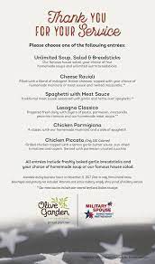Does Olive Garden Have A Veterans Day Special Design Corral