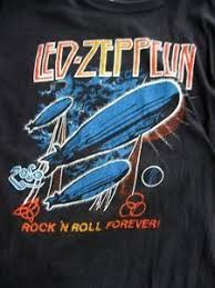 led zeppelin rock n roll forever vintage 80s airship tee vintage rock t shirts music tshirts 80s band tees