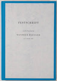 Festschrift zum 60. geburtstag von Manfred Bleuler am 4. Januar 1963. by  Bleuler, Manfred: = Stoll, W. et al