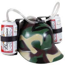 Hands Free Camouflage Drinking Hat Plastic Straw Lazy Party Beer Cap Helmet Beer Hat Drinking Beer Vodka Gifts
