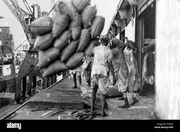 Old bombay port vintage Black and White ...