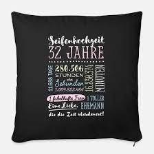 Seifenhochzeit 32 Jahre Hochzeitstag Geschenk' Sofakissen mit Füllung 45 x  45 cm | Spreadshirt