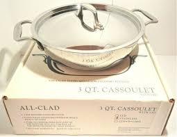 All Clad 421349 3qt Stainless Steel Cassoulet Pan W Lid Very Good Condition Allclad Cassoulet Casserole Pot Pan St Cassoulet All Clad Glass Coffee Mugs