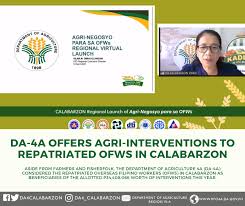 Shop logo and banner (optional) file type: Da 4a Offers Agri Interventions To Repatriated Ofws In Calabarzon Department Of Agriculture Regional Field Office No 4 Calabarzon