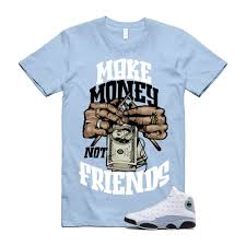 13 Blue Grey White Black Yellow Ochre Retro T Shirt Match MM