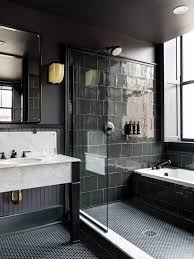 Bathroom Design With Walk In Shower And Freestanding Bathtub Hotel Bathroom Design Bathroom Design Black Bathroom