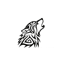 Pochoir Tete De Loup Pour Tatouage Temporaire Loup Tribal Pochoirs Tatouage Tatouage Loup