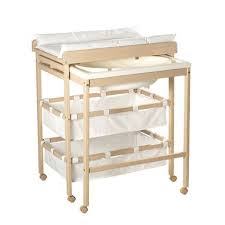 Stork craft custom tuscany cognac finish glider and ottoman with free lower lumbar side attached storage tray for easy access to bathing accessories. Quality Assurance Baby Bath Tub Changing Table Combo Up To 60 Off