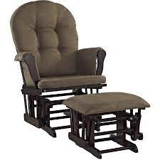 Angel Line Windsor Glider And Ottoman Espresso Finish And Chocolate Cushions Walmart Com Glider And Ottoman Furniture Upholstery Nursery Glider Rocker
