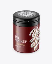 Download Matte Plastic Jar Psd Mockup Front View High Angle Shottemplate In 2020 Plastic Jars Mockup Free Download Mockup Free Psd