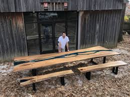 Custom Live Edge Table With Epoxy River Feature Kitchen Interior Design Renovation Dream Diy W Custom Woodworking Live Edge Table Interior Design Kitchen