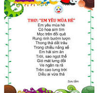 Bài thơ hay về mùa hè chị bé.