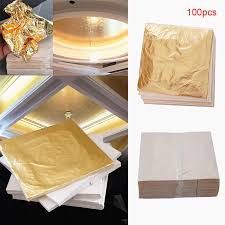 You only need to brush it onto the sections you will cover in gold leaf. 14x14cm Sheets Copper Leaf Gold Foil Paper For Gilding Craft Decor 100pcs Buy From 5 On Joom E Commerce Platform