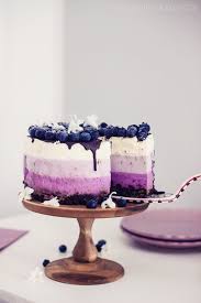 Butiksofie No Bake Ombre Curd Cheesecake With Blueberries Kuchen Und Torten Kuchen Ohne Backen Backen