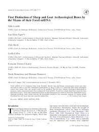 D'ici l'été 2000, tous les services administratifs de la ville de toulouse auront quitté le 34, rue des lois. Pdf First Distinction Of Sheep And Goat Archaeological Bones By The Means Of Their Fossil Mtdna