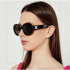 NEW CELINE CL40312U 01A BLACK ROUND WOMEN SUNGLASSES CELINE