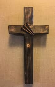 Wooden Cross Wall Decor Wood Burned Etsy Rustic Wood Cross Wooden Crosses Diy Wood Crosses Diy
