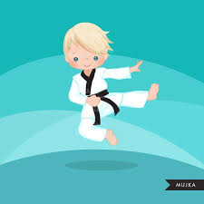 Karate Kid Clipart Karate Boys Card Making Embroidery Etsy Karate Boy Kids Clipart Karate