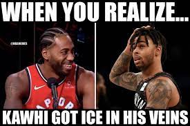 Don't forget to like and kawhi leonard becomes a meme once again after he casually walked into the arena for game 1. Nba Memes Watch Crowd Erupts Over Kawhi Leonard Facebook