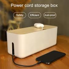The storage box adopts a porous design, which can fix cords in different hole positions to avoid winding; Hot New Cable Storage Box Power Strip Wire Case Anti Dust Charger Socket Organizer Box Safety Desktop Network Line Storage Bin Storage Boxes Bins Aliexpress