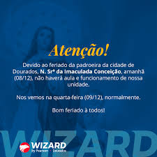 Veja todas as informações sobre os próximos feriados. Aviso Feriado Wizard Dourados