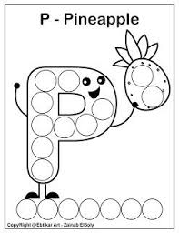Coloring books for boys and girls of all ages. Set Of Abc Dot Marker Coloring Pages Letter P For Pineapple Preschool Alphabet Printables Dot Markers Preschool Coloring Pages