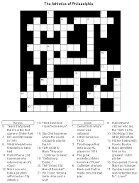 1528 plays  scores nov 09 20 spanishliz: Baseball Crossword Puzzle The Athletics Of Philadelphia Printable Version