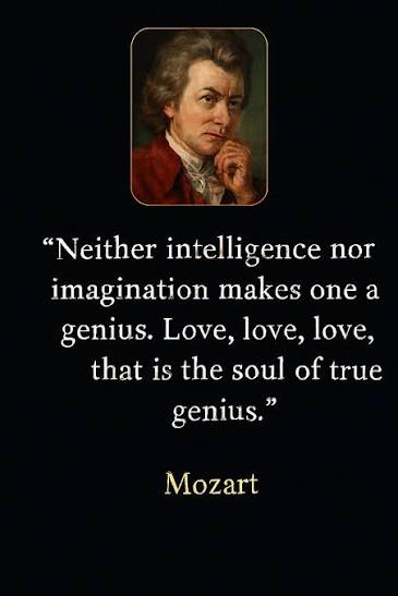 Is the quote "love, love, love, that is the soul of genius" really from  Mozart?