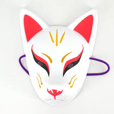 Japón cuenta con innumerables juegos que han ido pasando de generación en generación. Mascara De Zorro Tradicional Japonesa Kitsune Rojo Y Blanco Con Ojos Negros