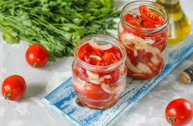 рецепт резаные помидоры с луком и маслом на зиму Pomidory Rezanye S Maslom I Lukom Samye Vkusnye Recepty Na Zimu