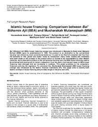 Mohammad salleh abd saha razizi bin tarmuji. Pdf C 2012 Academic Journals Islamic House Financing Comparison Between Bai Bithamin Ajil Bba And Musharakah Mutanaqisah Mm Afit Kurniawan Academia Edu
