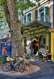 Street Scene In Provence French Street Provence French Cafe