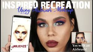 Milk1422 Facechart Using Airbrush Makeup Retro Cranberry Look