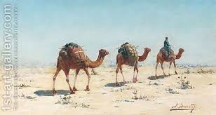 Camels In The Desert Painting By Richard Karlovich Zommer Reproduction 1st Art Gallery Desert Painting Oil Painting Reproductions Painting Reproductions