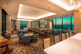 It's a super popular spot for cocktails with panoramic views of the san diego bay. Top Of The Hyatt At Sunset Picture Of Top Of The Hyatt San Diego Tripadvisor