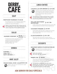 Derby cafe is a family resturant. Derby Cafe Express Menu In Louisville Kentucky Usa