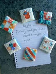 To Do List Swap Quilted Magnets With A Tutorial Done Sampler Quilt Miniature Quilts Quilted Gifts